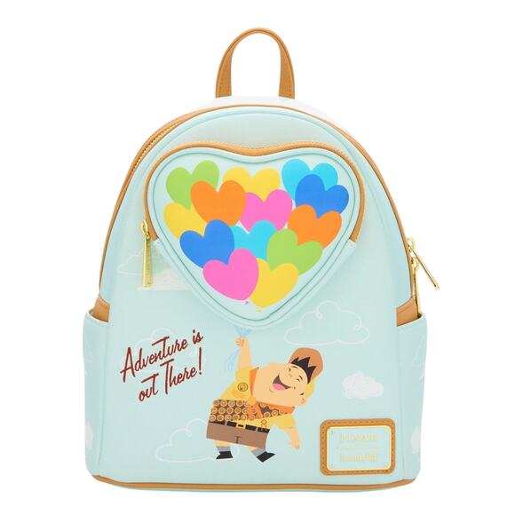 Loungefly Disney Pixar Up Russell Heart Balloons Mini Backpack- NWT - Picture 1 of 4